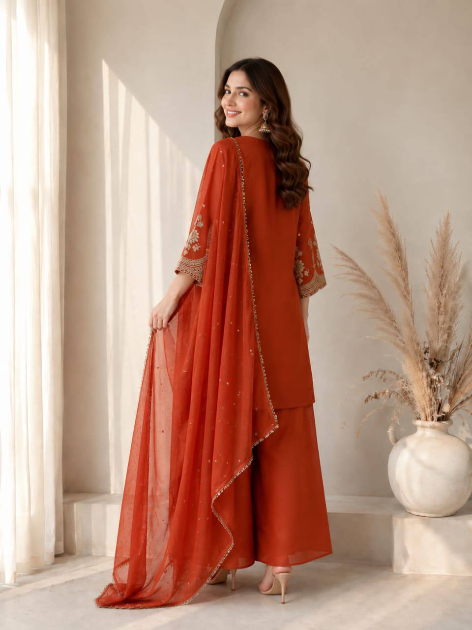 RangBhoomi Designer Wear Festival Special Collection - Elegant Two-Tone Ensemble with Sequined Details