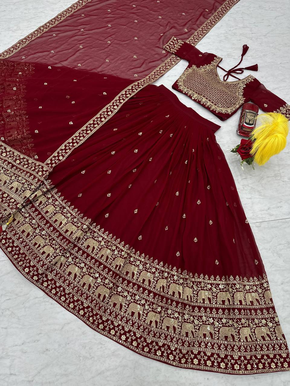 Ruby Bridal Lehenga | Exquisite Indian Wedding Outfit
