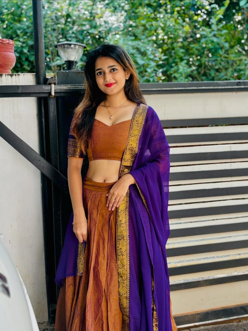 Exquisite South Indian Kanjivaram Silk Lehenga Ensemble with Zari Weaving and Georgette Dupatta