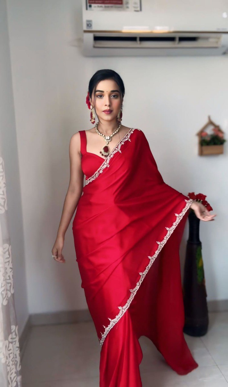 Elegant Ready To Wear Saree - Rangoli Silk