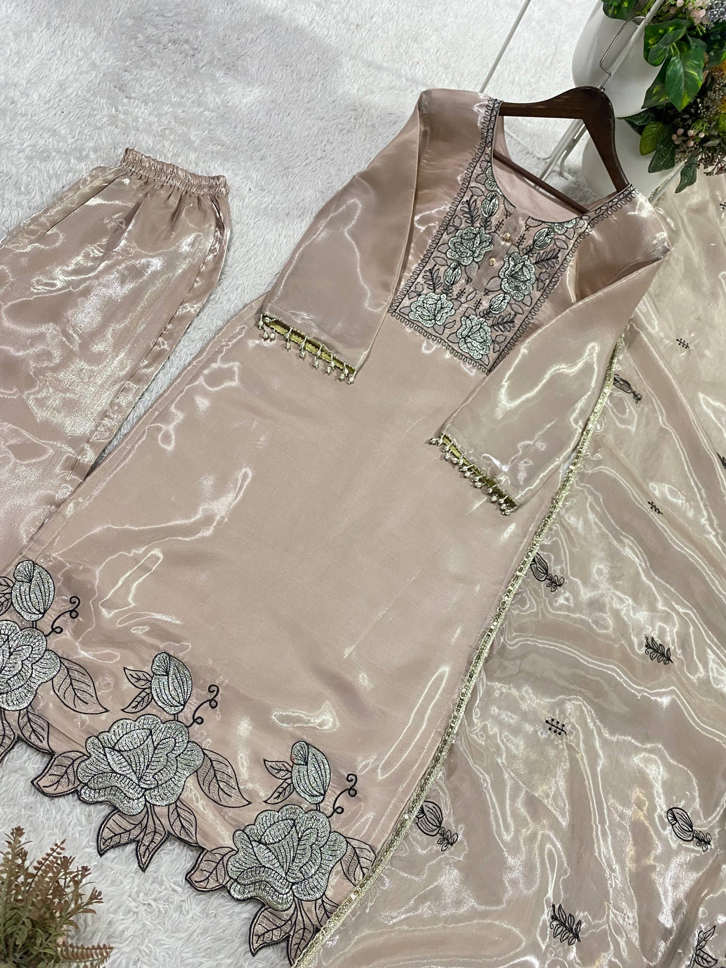 Elegant Designer Embroidered Cut-Work Suit for Unforgettable Wedding Moments