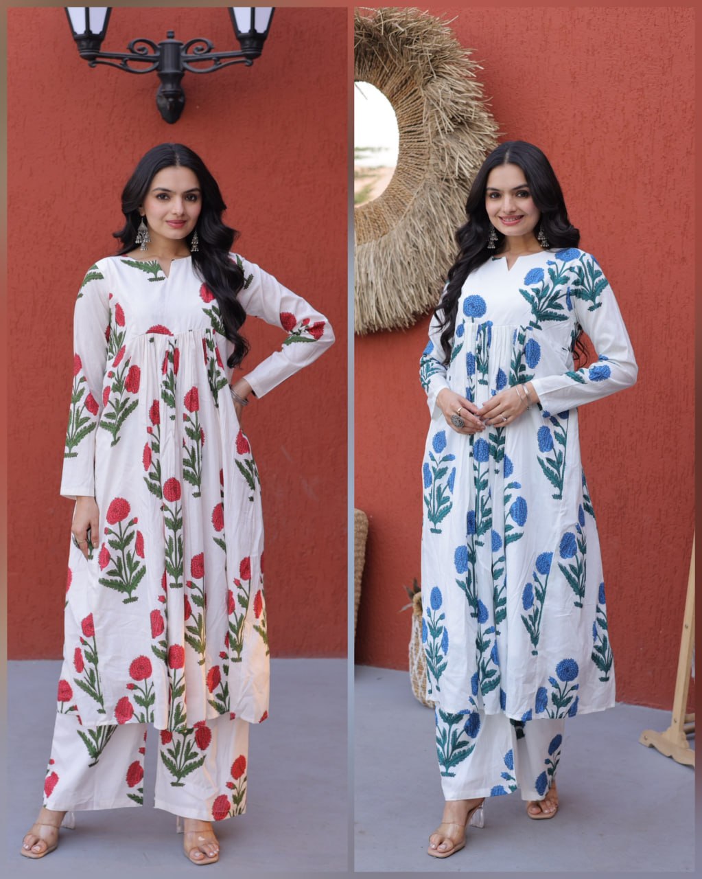 Premium Ready-to-Wear Kurti and Pant Set in Printed Cotton for Elegant Comfort