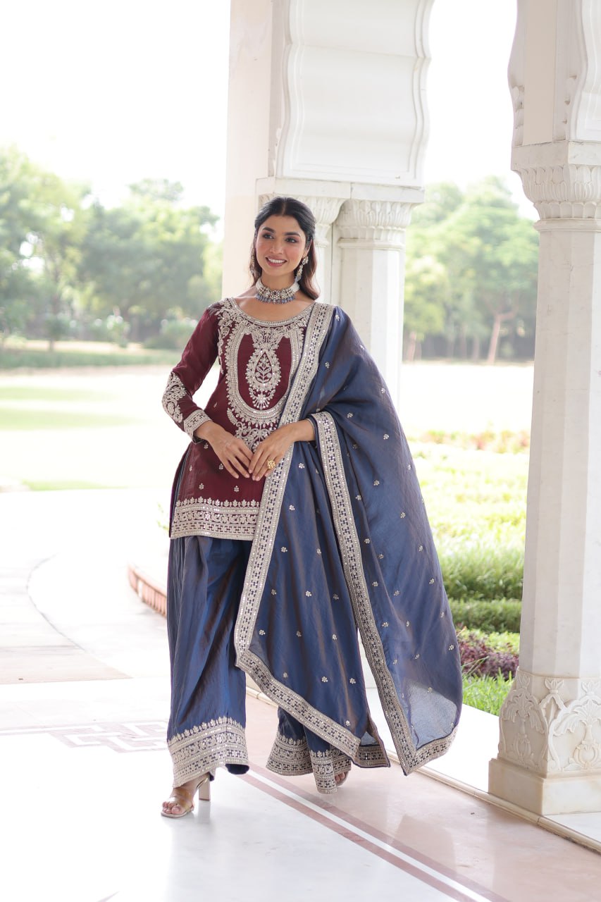 Premium Designer Ready-to-Wear Top, Sharara, and Dupatta Collection 2026 by RangBhoomi