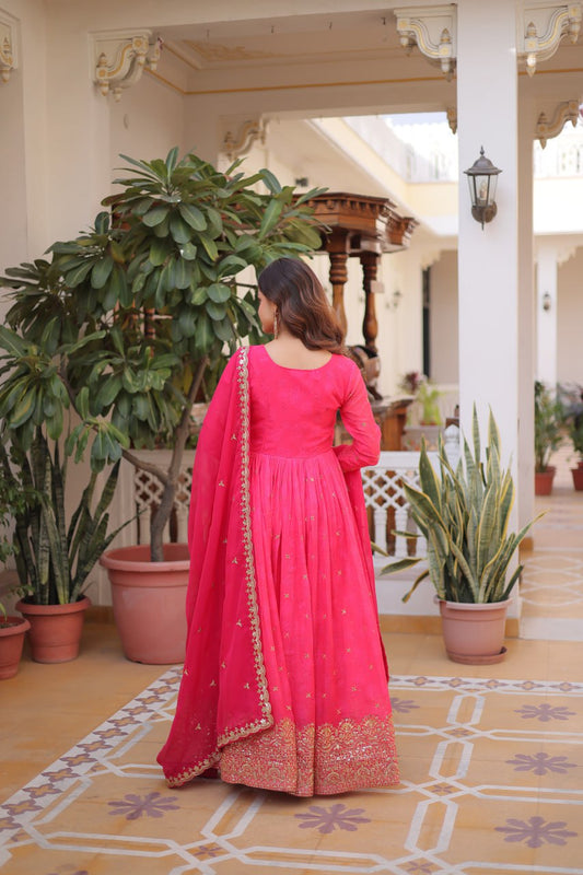 Premium Readymade Gown with Dupatta Set