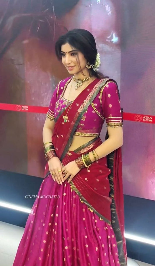 RangBhoomi Bollywood Style Lehenga Choli Set with Embroidered Sequins and Soft Silk Fabric