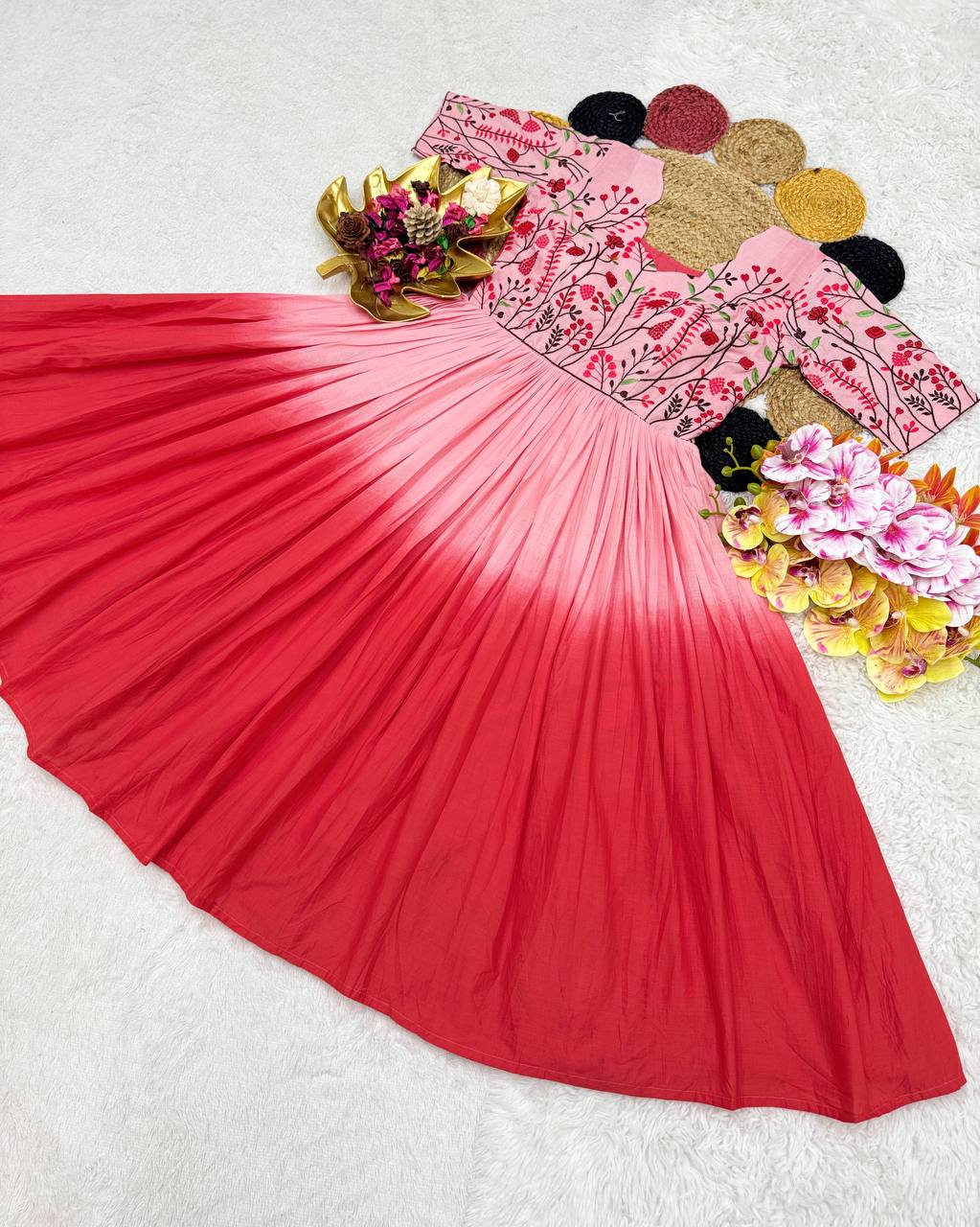 Summer Charm Cotton Frock Gown - Rangbhoomi