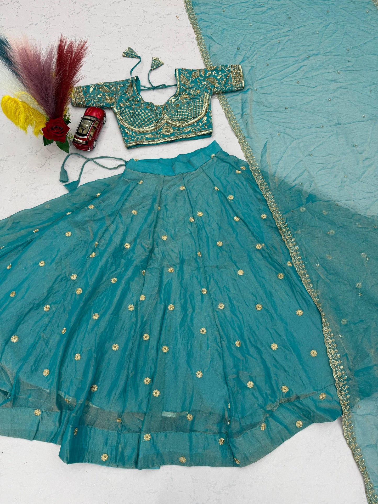 RangBhoomi Festival Embroidered Lehenga Choli — Heavy Embellished Mosh Fabric
