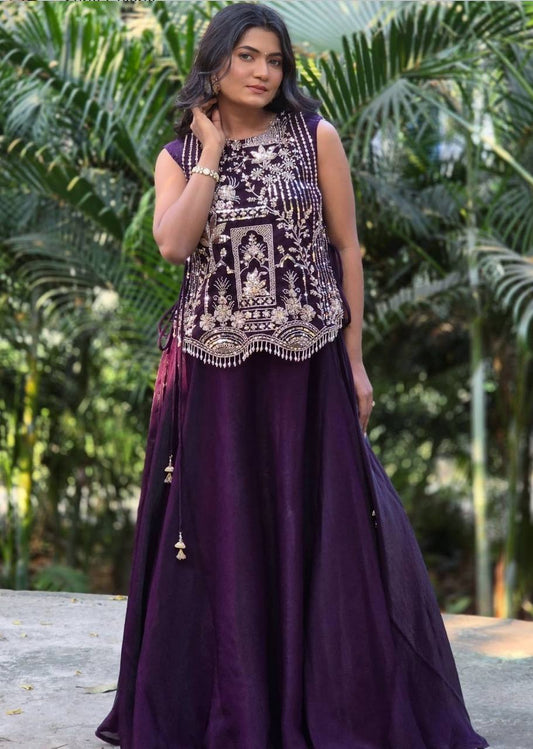 Exclusive Festival Special Vichitra Silk Lengha Choli Set