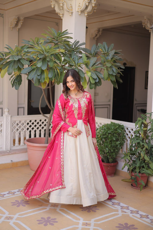 Elegant Gown and Dupatta Set Collection 2026 by RangBhoomi