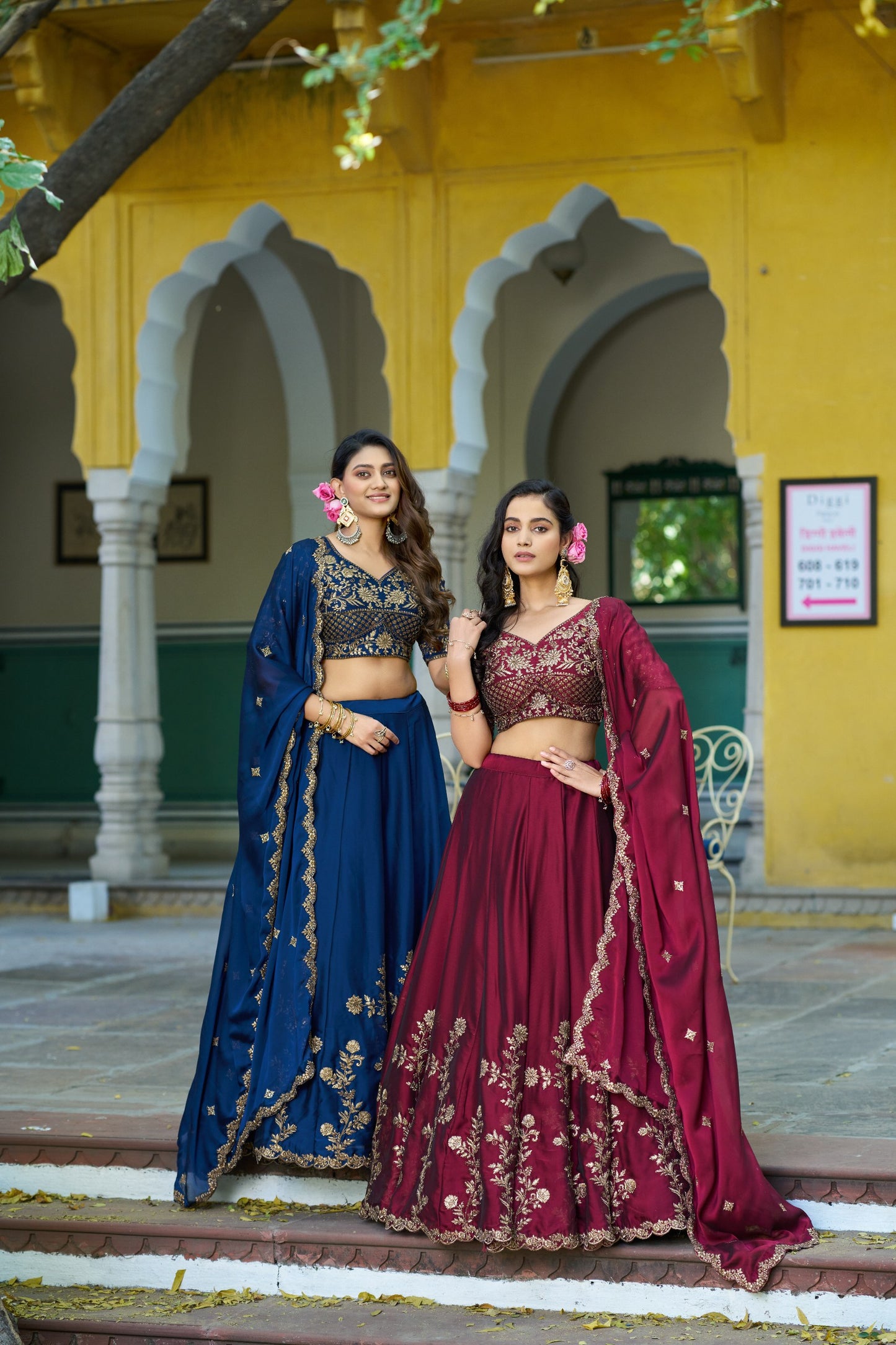 RangBhoomi Elegant Festive Lehenga Set with Rangoli Silk, Sequins, and Thread Embroidery