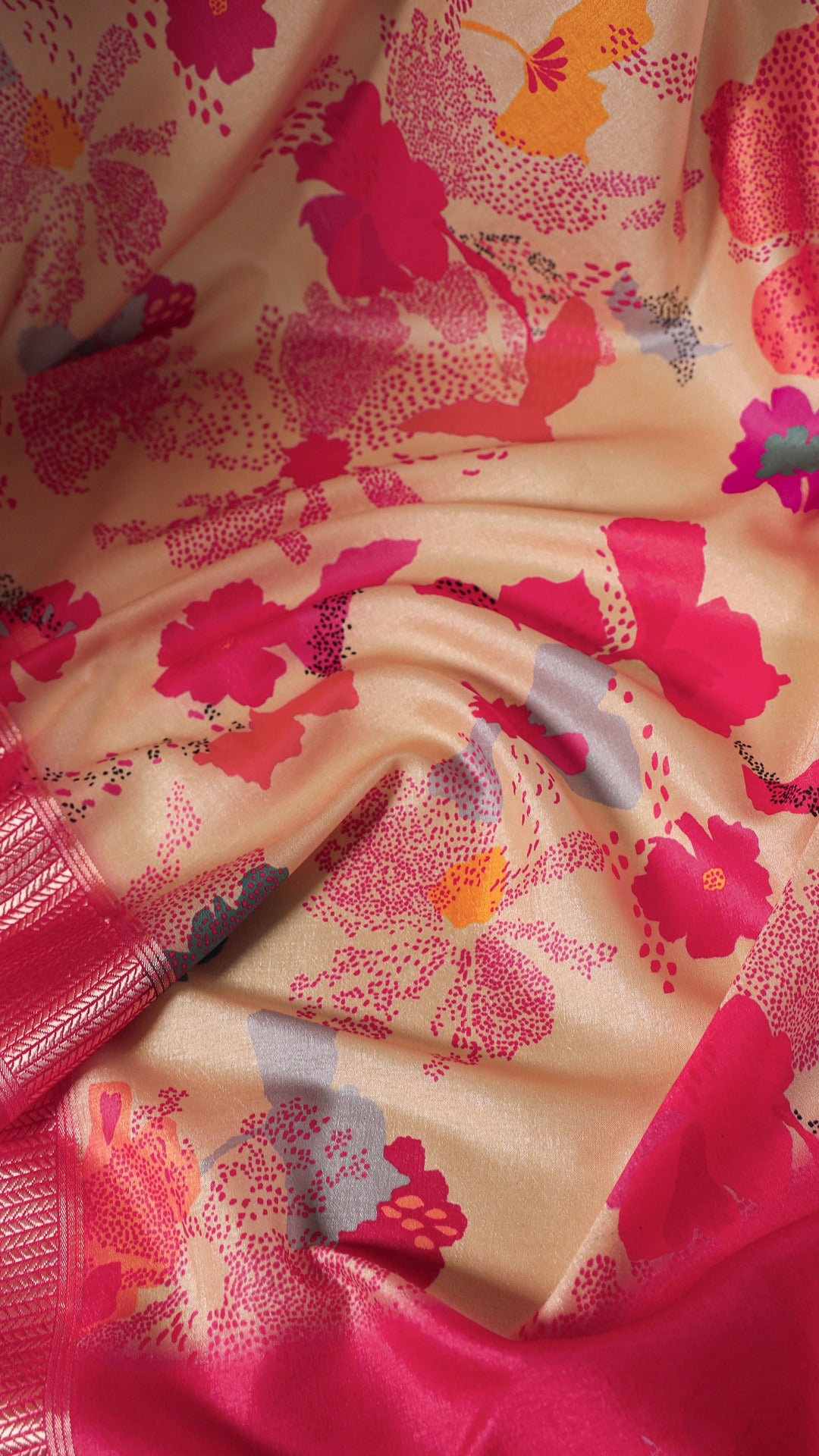 Elegant Floral Print Saree