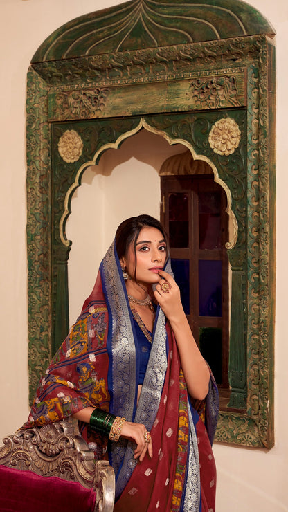 Elegant Handcrafted Saree