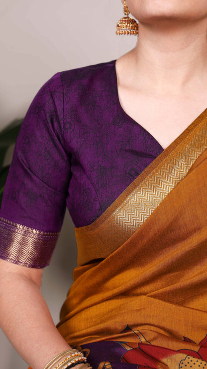 Elegant Handcrafted Saree - Nature Inspired Design