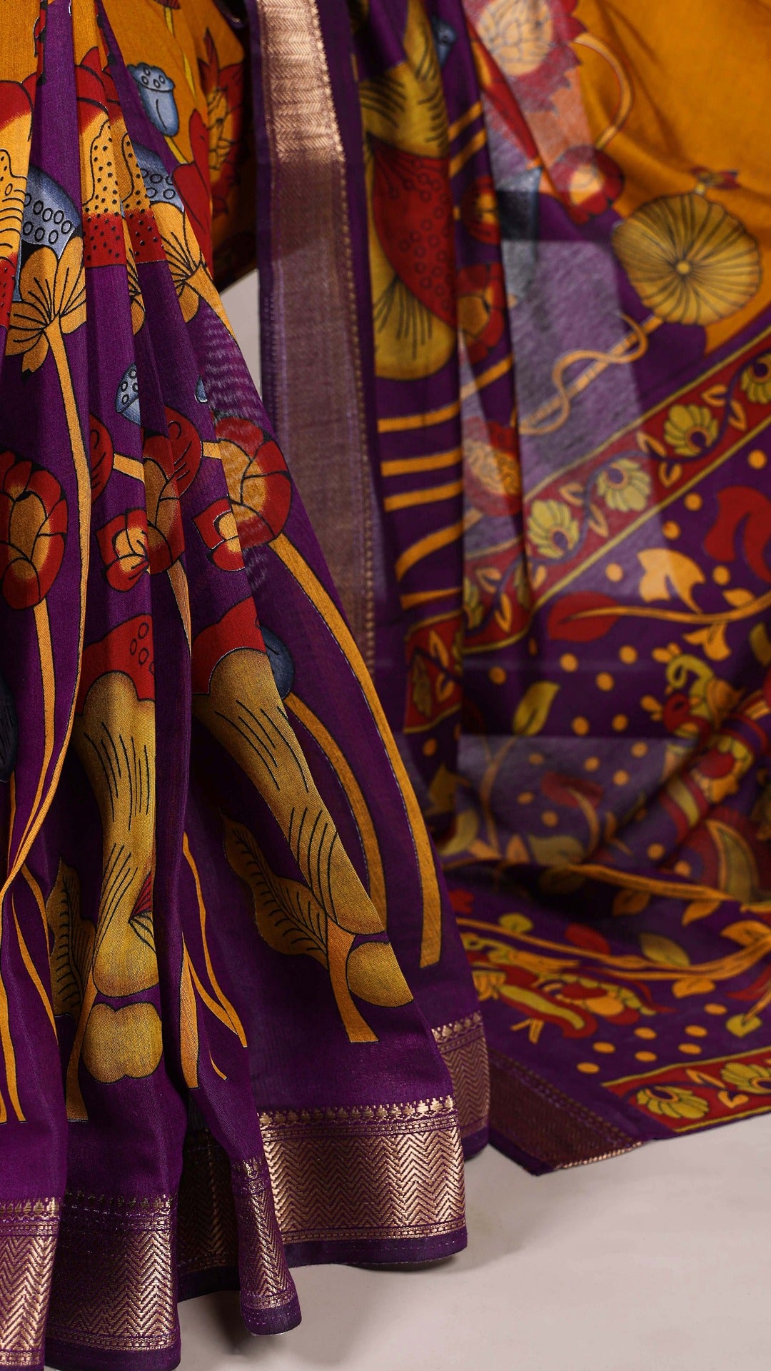 Elegant Handcrafted Saree - Nature Inspired Design
