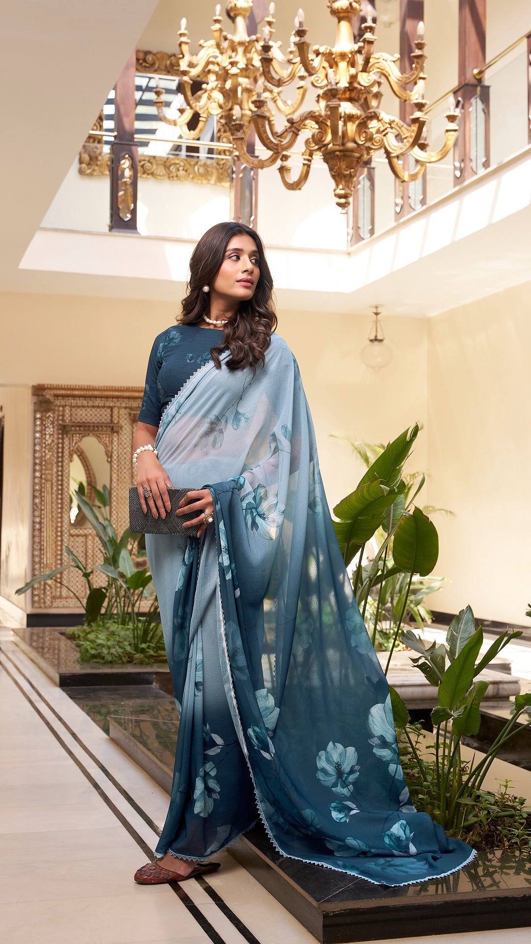 Elegant Floral Saree