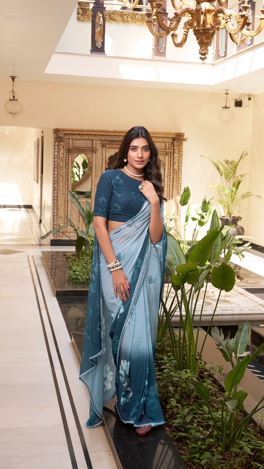 Elegant Floral Saree
