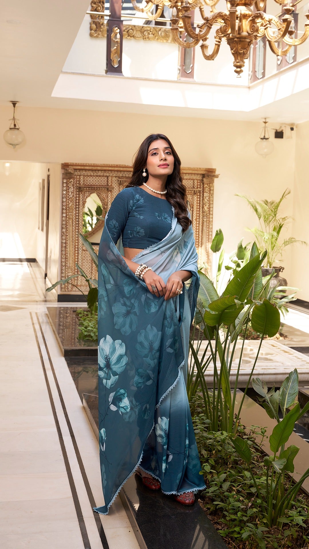 Elegant Floral Saree
