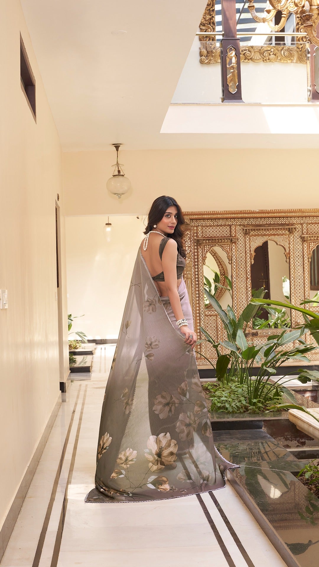 Elegant Floral Saree