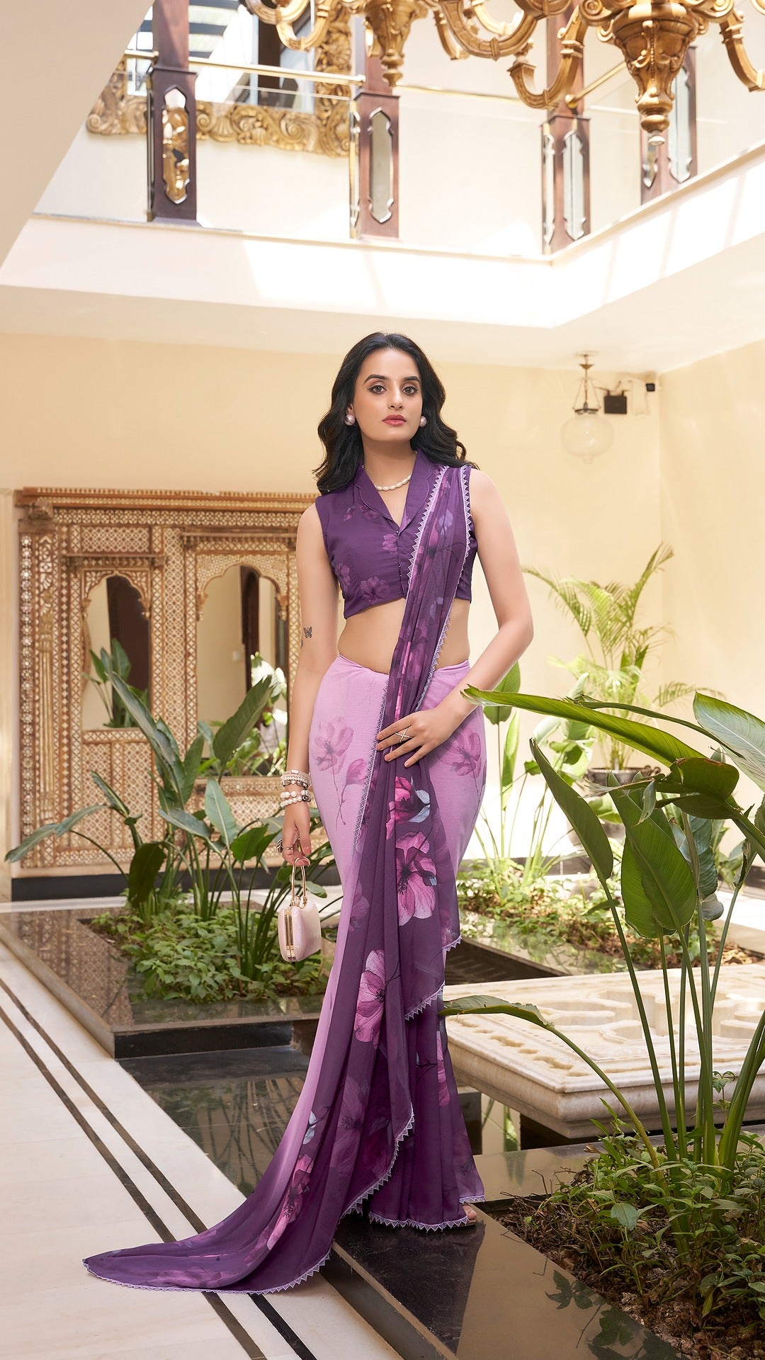 Elegant Floral Saree
