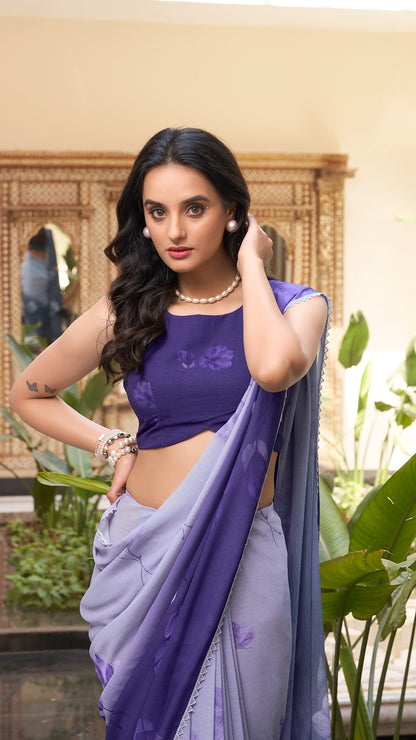 Elegant Floral Saree