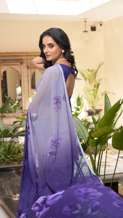 Elegant Floral Saree