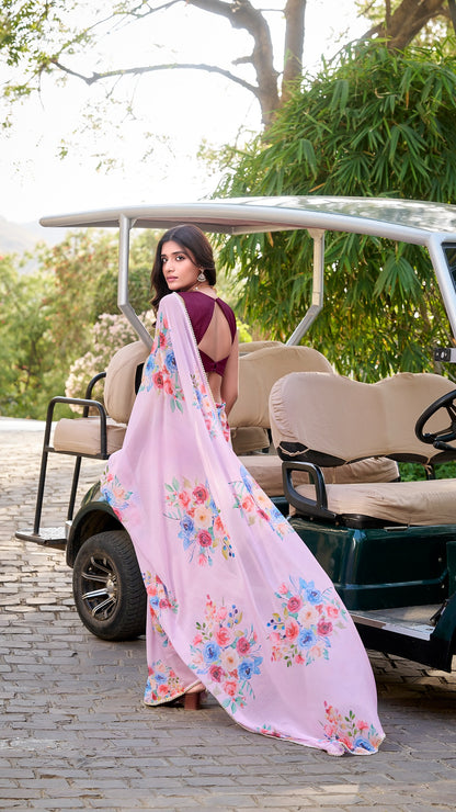 Floral Printed Saree
