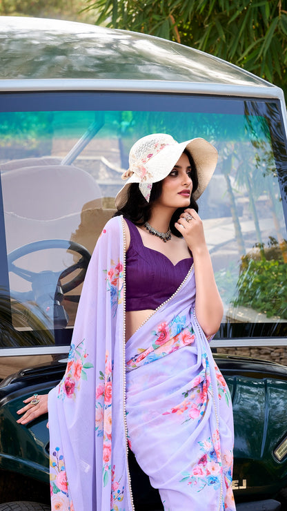Floral Printed Saree