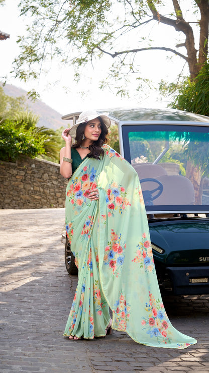 Floral Printed Saree