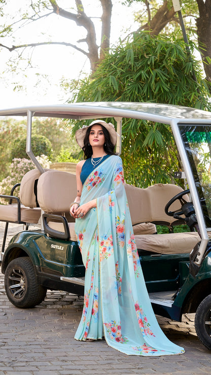 Floral Printed Saree
