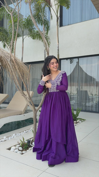 Double Flair Gown - Designer Gown Collection
