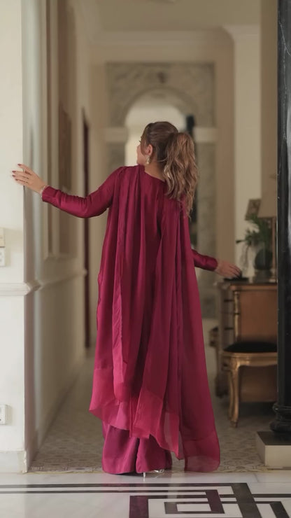 Sarara Chic: Designer Party Wear Indian Outfit