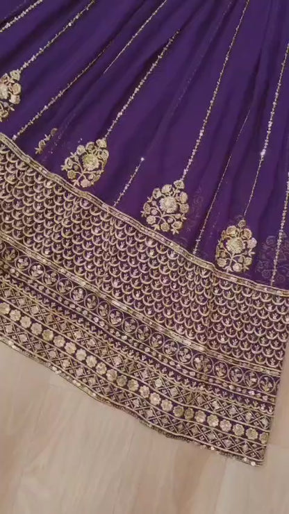 Designer Gown with Dupatta - Elegant Indian Dress