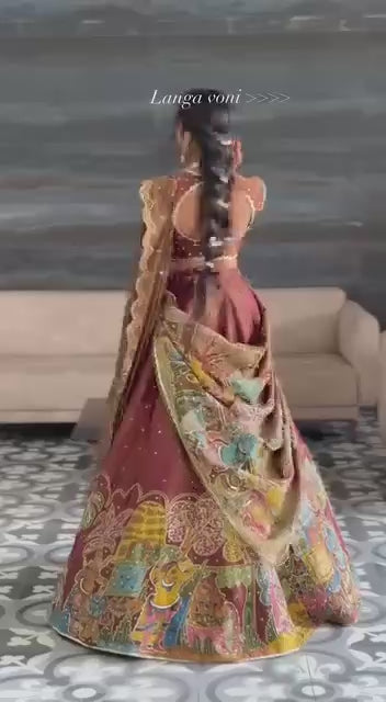 Rangbhoomi Kalamkari Lehenga Choli