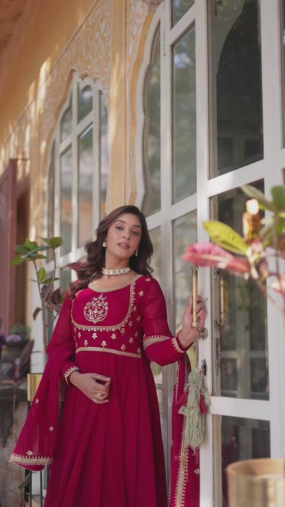 Indian Wedding Gown with Dupatta - Party Wear 2025