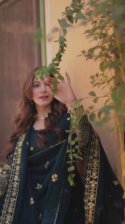 Designer Gown | Embroidered Georgette Anarkali Suit