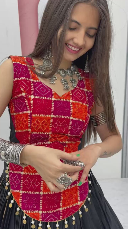 Vibrant Twirl: Pure Cotton Navratri Lehenga Choli Set