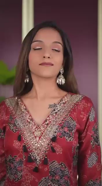 Elegant Anarkali Salwar Suit with Digital Print & Dupatta