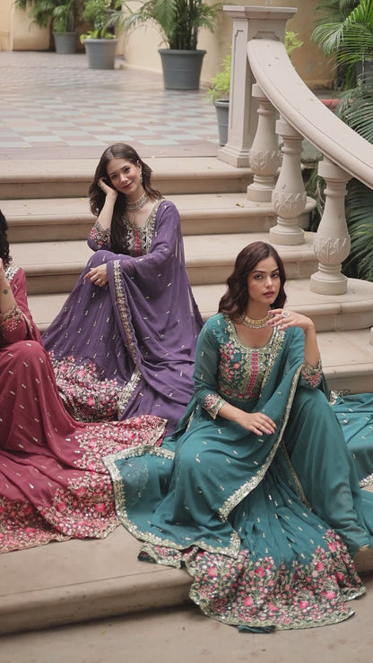 Designer Readymade Top Sahara Duppata Suit
