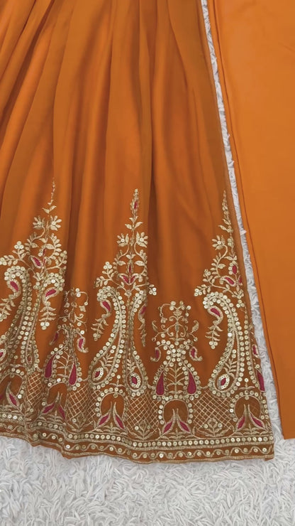 Stun at Every Celebration in This Embroidered Party Gown Set