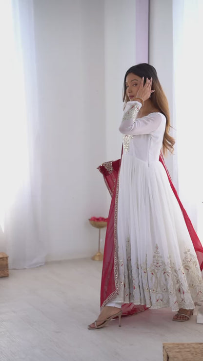 Stun at Every Celebration in This Embroidered Party Gown Set