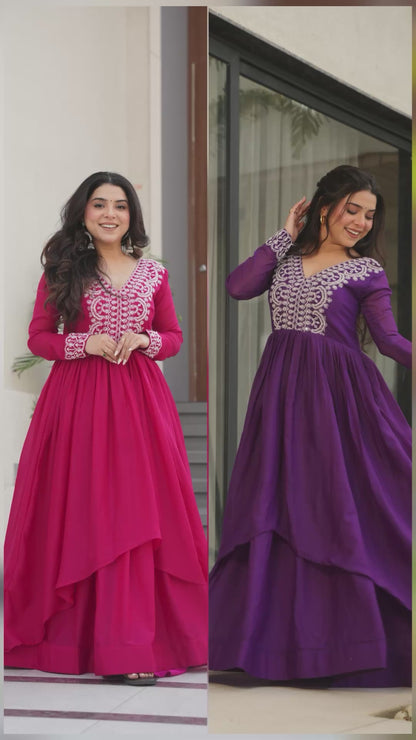 Double Flair Gown - Designer Gown Collection