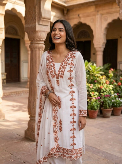 RangBhoomi Premium Ready-to-Wear Top, Bottom, and Dupatta Collection 2026 – Elegant 3-Piece Set