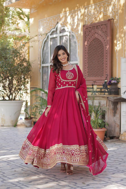 Indian Wedding Gown with Dupatta - Party Wear 2025