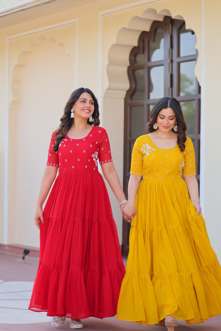 Elegant Readymade Gown - Designer Collection