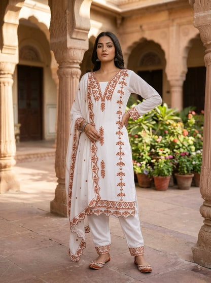 RangBhoomi Premium Ready-to-Wear Top, Bottom, and Dupatta Collection 2026 – Elegant 3-Piece Set