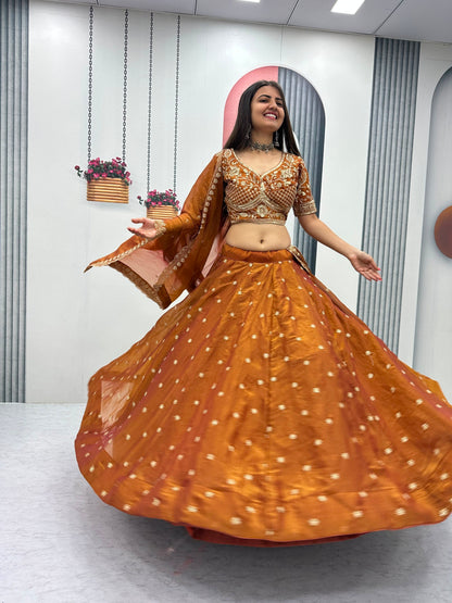 RangBhoomi Festival Embroidered Lehenga Choli — Heavy Embellished Mosh Fabric