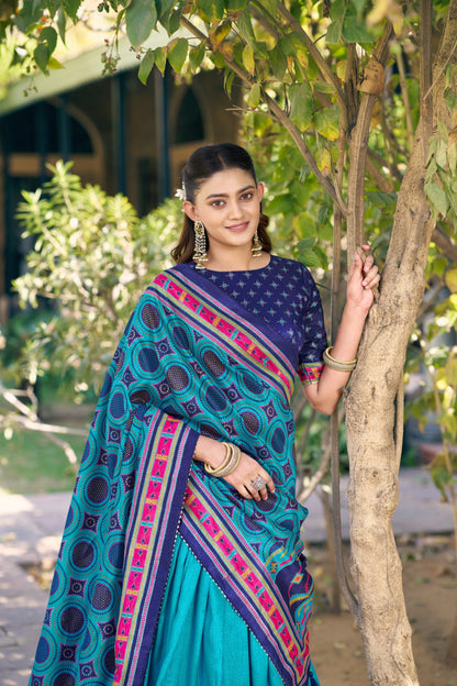 Elegant Tasar Silk Lehenga Choli Set for Festive Celebrations