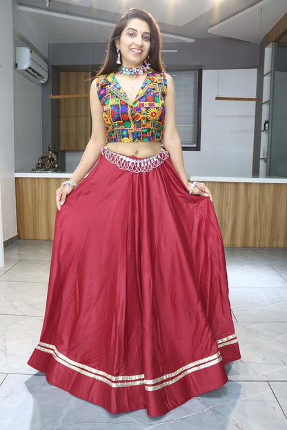 Ethnic Women's Rayon Cotton Lehenga Set – Elegant Traditional Festival Wear