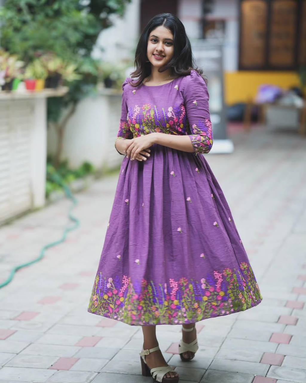 Embroidered Purple