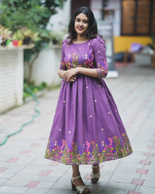 Embroidered Purple